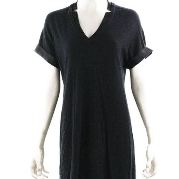 MAGASCHONI Navy Cotton Blend Sweater Dress Size Large New With Tags